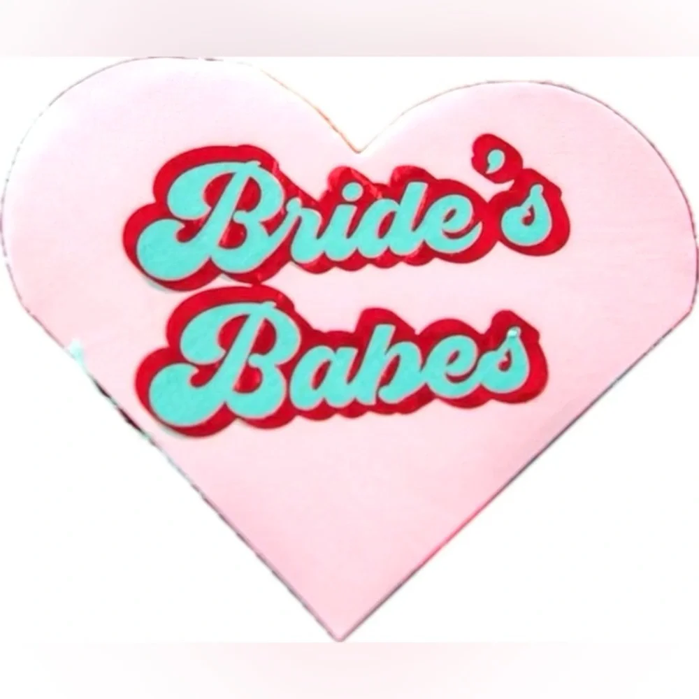 NWT Oh It's Perfect Bride's Babes Heart Shower Bachelorette Napkins Set 60 Fun